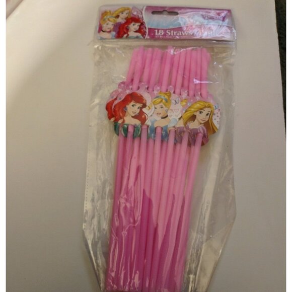 DISNEY PRINCESS STRAWS- 2 PACKS OF 18- NEW - Picture 3 of 4